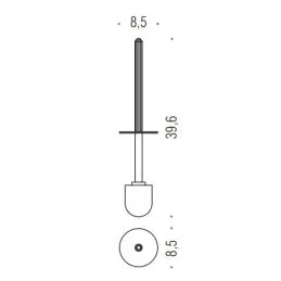 [SPARE PART] Handle with tuft for toilet brush B3358 Colombo
