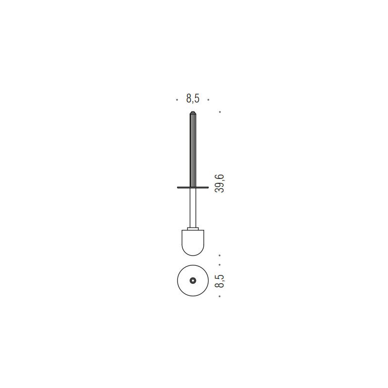 [Ricambio] Manico con ciuffo per scovolo WC B3358 Colombo Design