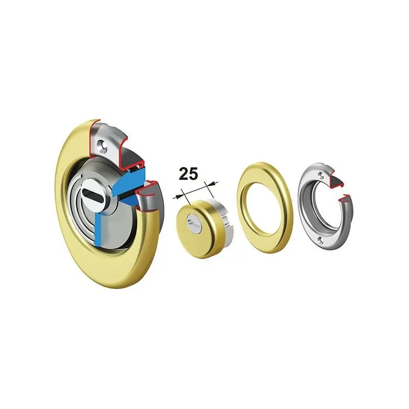 Protection for cylinder DISEC Sferik BD121-25D1 38mm (Cisa, Mottura,..) Protection for cylinder DISEC Sferik BD121-25D1 38mm (Cisa, Mottura,..)
