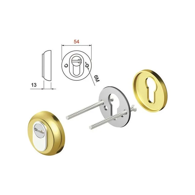 Protezione per cilindro DISEC OR02D1 per porte interne/patent Protezione per cilindro DISEC OR02D1 per porte interne/patent