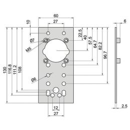 Piastra di montaggio DISEC A2748 per MG220 / MG410