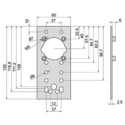 Piastra di montaggio DISEC A2748 per MG220 / MG410