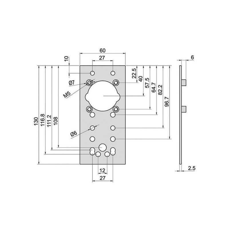 DISEC A2748 mounting plate for MG220 / MG410