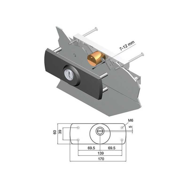 Anti-tear plate lock roller shutter DISEC DN24PST