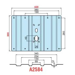 Corrugated plate reinforcement for DISEC A2584 420x300 overhead locks