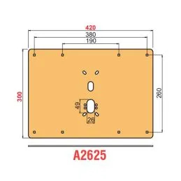 Smooth plate reinforcement for DISEC A2625 420x300 overhead locks