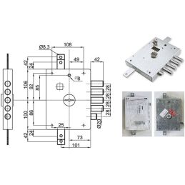 Dierre 7111 / 7112 Atra lock for Heavy armored doors WITHOUT PACKAGING