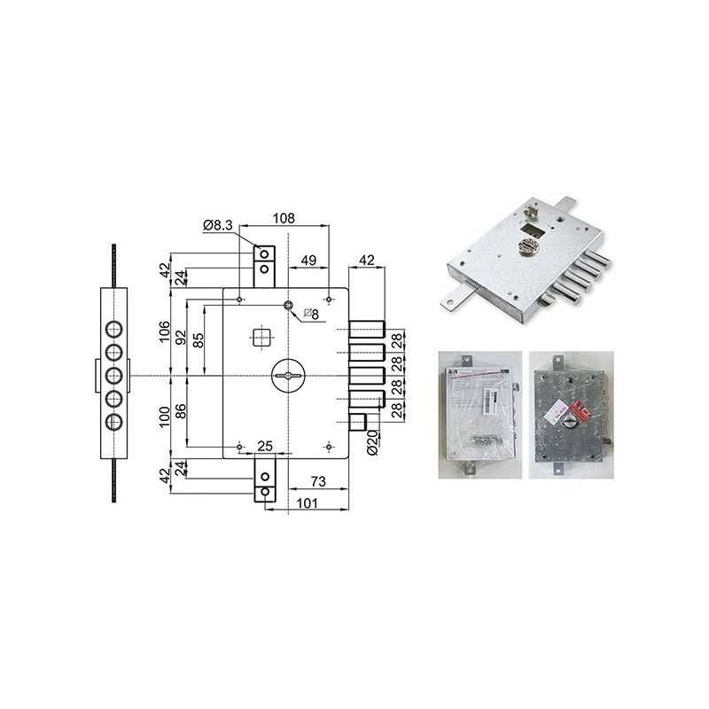 Dierre 7111 / 7112 Atra lock for Heavy armored doors WITHOUT PACKAGING