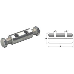 FILOFOR double barrel clamp for galvanized steel ropes with