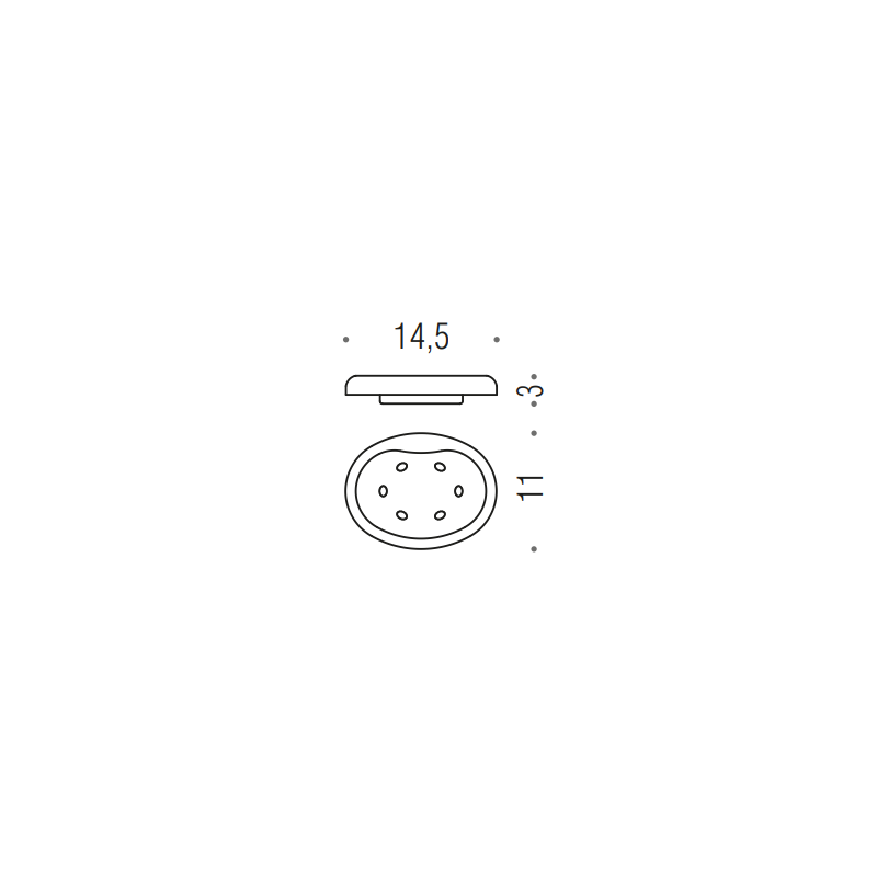 [Ricambio] Vetro per portasapone B1251 Colombo Design