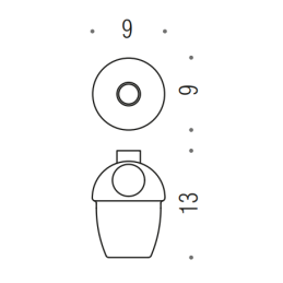 [SPARE PART] Container soap dispenser B9352 Colombo Design