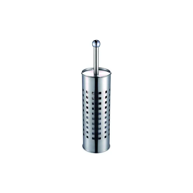 Portascopino WC INOX VIGOR tondo da appoggio