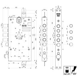 Serratura elettronica Mottura BT.L00/BT.B00 BNOVA da applicare