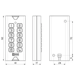 B-DIGIT Mottura 99BDGTN lock control numeric keypad to be