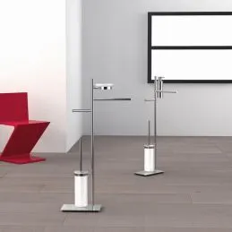 Piantana cm.81 spandisapone/porta salvietta/portarotolo/porta scopino B9918 Colombo Design