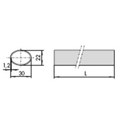 Barra ovale Cisa 07007 INOX per maniglione antipanico