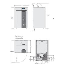 Caldaia a pellet autopulente Caminetti Montegrappa ARTIKA 5