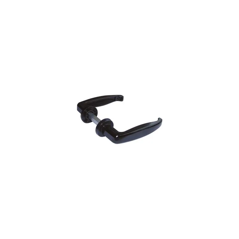 Budget handle for gates in black aluminum fixing with grub screw 357