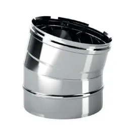 15° bend single wall flue MONO inox De Marinis