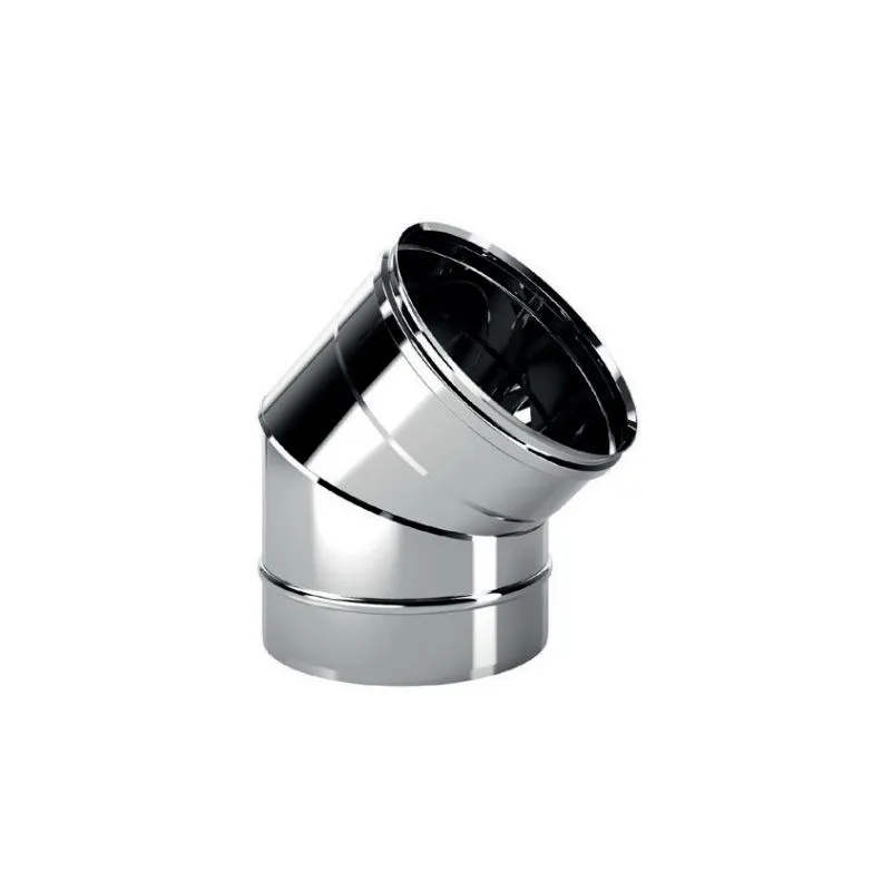 45 ° bend MC4 Mono Inox Aisi316 Single wall flue