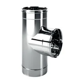 Raccordo a T 90° MT9 Mono Inox Aisi316 Canna fumaria monoparete
