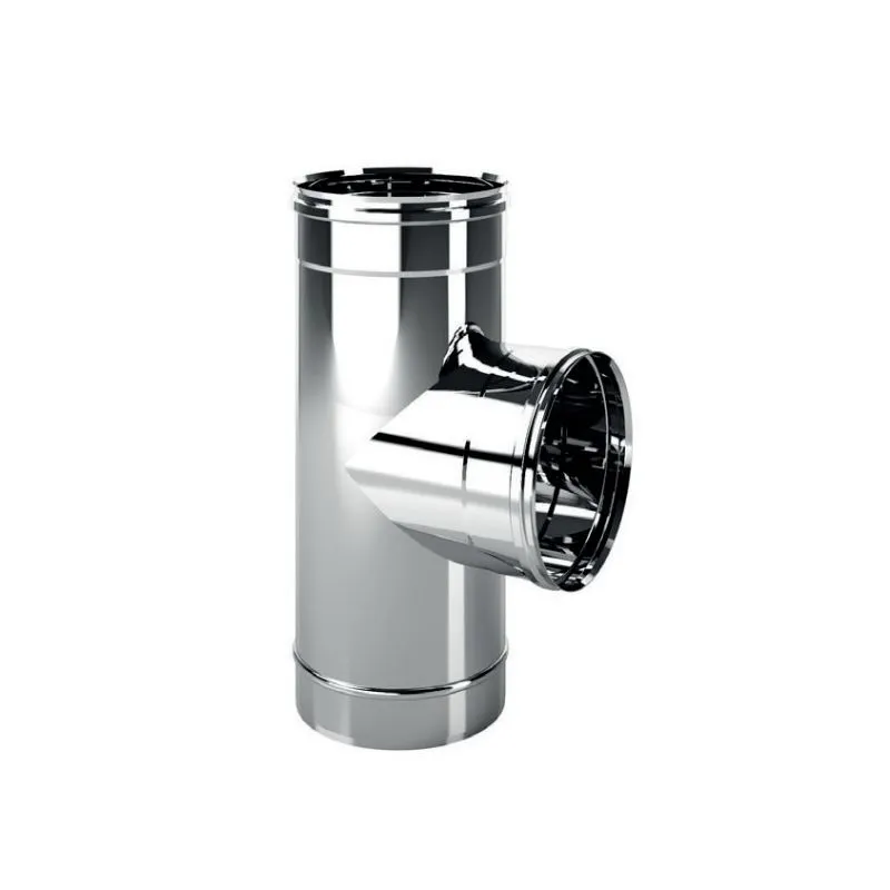 Raccordo a T 90° MT9 Mono Inox Aisi316 Canna fumaria monoparete Raccordo a T 90° MT9 Mono Inox Aisi316 Canna fumaria monoparete