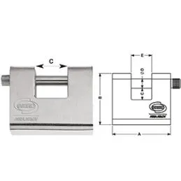 Corbin PL211 Armored Rectangular Padlock