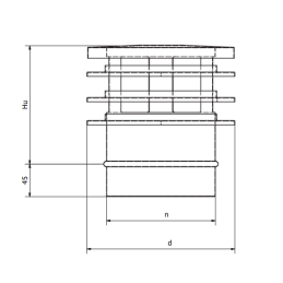 Ring terminal cap MTLN Mono Inox Aisi316 Single-wall flue