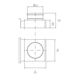 Single-walled flue for collection of unburnt flue MONO De Marinis Inox