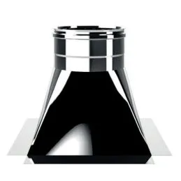 Hopper square-round single-wall flue MONO De Marinis Inox