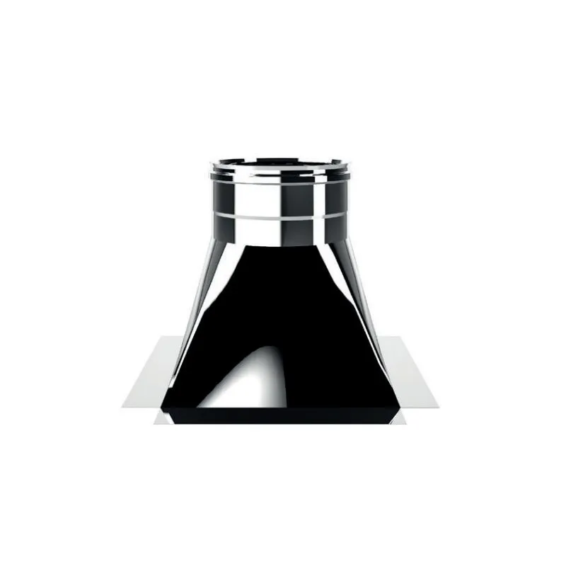 Hopper square-round single-wall flue MONO De Marinis Inox