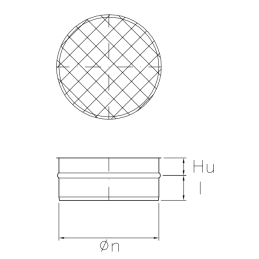 MONO De Marinis Inox single wall flue male connection grid