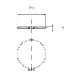 Fascetta di bloccaggio 20mm Inox per Canna fumaria monoparete