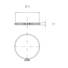 Fascetta di bloccaggio 20mm Inox per Canna fumaria monoparete