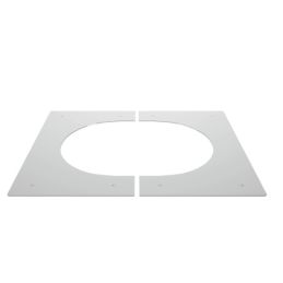 Square shaped hole cover 0:30° for single and double wall flue