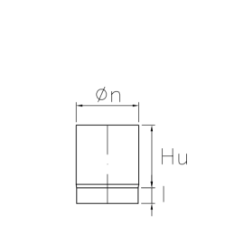 Tubo da 0,25 metro SDT2 DESIGN spessore 2mm per stufe a legna