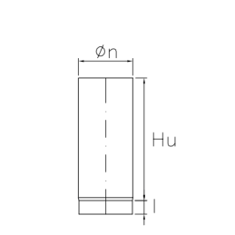 0.5 meter SDT5 DESIGN 2mm thick pipe for wood stoves