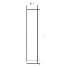 1 meter SDT1 DESIGN 2mm thick pipe for wood stoves