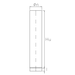 Tubo da 1 metro SDT1 DESIGN spessore 2mm per stufe a legna