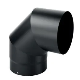 90 ° bend SDC9 DESIGN thickness 2mm for wood stoves