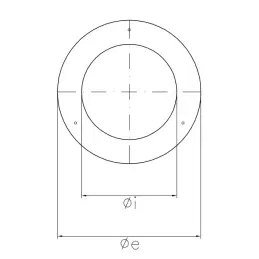 Hole cover rosette for DESIGN SDRS stove pipe