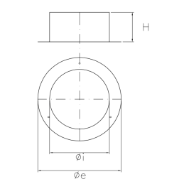 Rosone copriforo passante per tubo stufa DESIGN SDRP