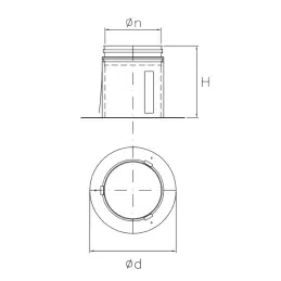 Telescopic canopy for DESIGN SDRT stove pipe