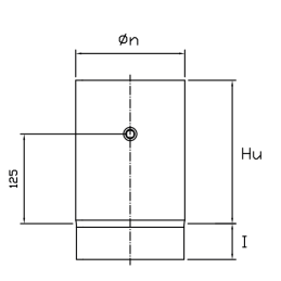 Linear element with 2mm thick SDPF DESIGN probe insertion for wood stoves