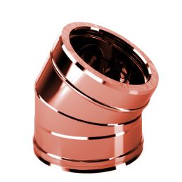 30° bend double wall flue ISO25 De Marinis Copper