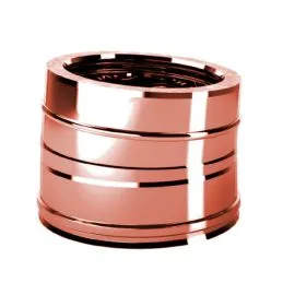 5° bend double wall flue ISO25 De Marinis Copper