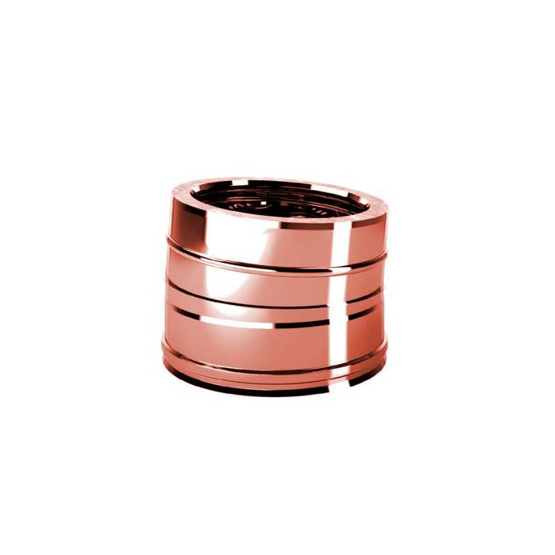 5° bend double wall flue ISO25 De Marinis Copper