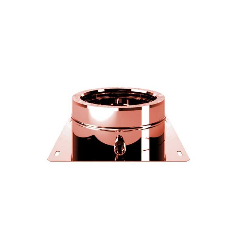 Base plate with central exhaust double wall flue ISO25 De Marinis Copper