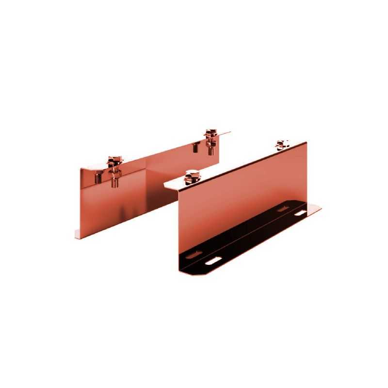 Pair of flue base plate support fins Copper De Marinis