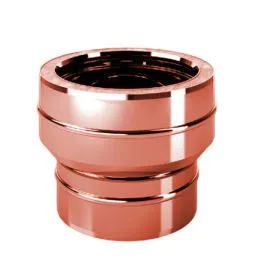 Single-double flue double wall junction ISO25 De Marinis Copper